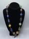 Sterling Silver Mulit Color Large Lampwork Glass Bead 27 Necklace 146.4g