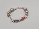 Sterling Silver Murano Glass Charm Bracelet