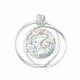 Sterling Silver Open Wire Design Ancient Roman Glass Pendant