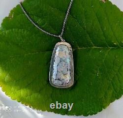 Sterling Silver Original Ancient Roman Glass Pendant Necklace Art of Holy Land