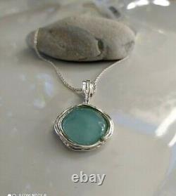 Sterling Silver Original Ancient Roman Glass Pendant Necklace Hand Made Art