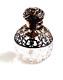 Sterling Silver Overlay Crystal Glass Lotion Bottle Hallmark Birmingham 1902