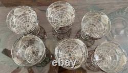 Sterling Silver Overlay Lattice Compote Bowls Set Of 6