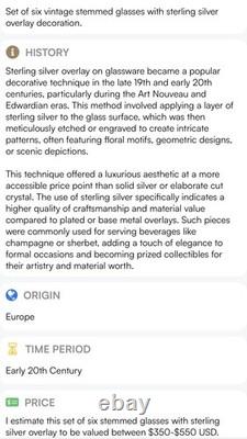 Sterling Silver Overlay Lattice Compote Bowls Set Of 6