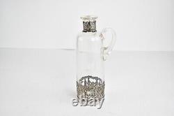 Sterling Silver Picnic Glass Cruet Dressing Bottle 60