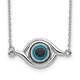 Sterling Silver Rhodium-plated Glass 17 Eye Necklace With 2 Extension