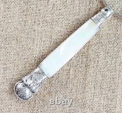 Sterling Silver Rimmed Mother Of Pearl Magnifying Glass Sheffield 1859