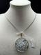 Sterling Silver Roman Glass Pendant Necklace Pz Israel Round Vintage Style