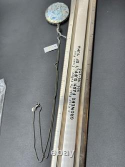 Sterling Silver Roman Glass Pendant Necklace PZ Israel Round Vintage Style