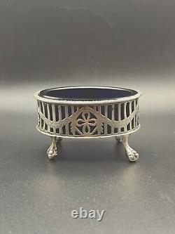 Sterling Silver Salt Cellar, Baluster Pattern, Antique 1915 England Origin