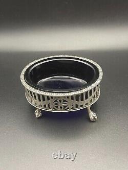 Sterling Silver Salt Cellar, Baluster Pattern, Antique 1915 England Origin