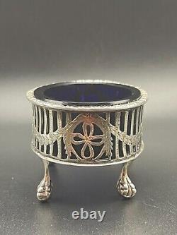 Sterling Silver Salt Cellar, Baluster Pattern, Antique 1915 England Origin