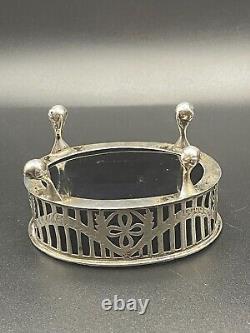 Sterling Silver Salt Cellar, Baluster Pattern, Antique 1915 England Origin