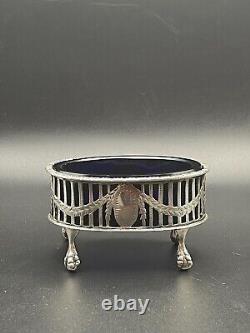 Sterling Silver Salt Cellar, Baluster Pattern, Antique 1915 England Origin