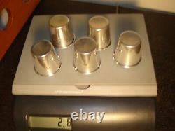 Sterling Silver Shot Glasses Five Pieces