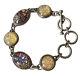 Sterling Silver Toggle Bracelet Dichroic Glass Cabochons