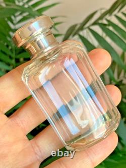 Sterling Silver Topped Cut Glass Perfume Scent Bottle Birmingham H. Matthews 1916