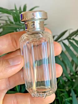 Sterling Silver Topped Cut Glass Perfume Scent Bottle Birmingham H. Matthews 1916