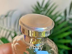 Sterling Silver Topped Cut Glass Perfume Scent Bottle Birmingham H. Matthews 1916