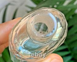 Sterling Silver Topped Cut Glass Perfume Scent Bottle Birmingham H. Matthews 1916