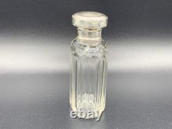 Sterling Silver Topped Cut Glass Perfume Scent Bottle Birmingham H. Matthews 1916
