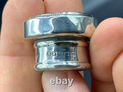 Sterling Silver Topped Cut Glass Perfume Scent Bottle Birmingham H. Matthews 1916