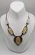 Sterling Silver Vintage Dichroic Glass Statement Necklace 19