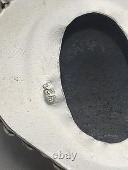 Sterling Silver Vintage Dichroic Glass Statement Necklace 19