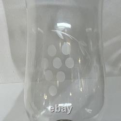 Sterling Silver Weighted Candleholders Etched Glass Hurricane Duchin Creation 2