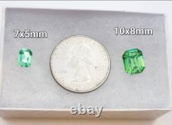 Sterling Uranium Glass Tennis Bracelet Emerald Cut Green 925 Silver