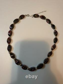 Sterling silver Murano Millefiori Glass Necklace Artisan Venetian Beads