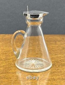 Sterling silver mounted glass whisky noggin London 1913