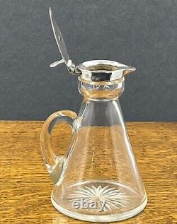 Sterling silver mounted glass whisky noggin London 1913