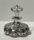 Steuben Art Glass Sterling Silver Overlay Perfume 4 1/2 Tall And 4 1/4 Wide
