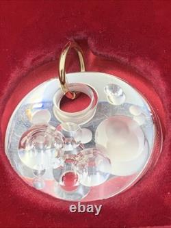 Steuben Glass Pendant CIRCLES Sea Bubbles STERLING SILVER 2-1/8 D