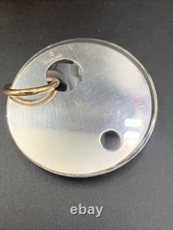 Steuben Glass Pendant CIRCLES Sea Bubbles STERLING SILVER 2-1/8 D