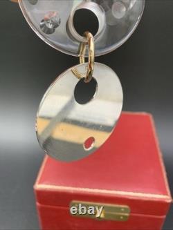 Steuben Glass Pendant CIRCLES Sea Bubbles STERLING SILVER 2-1/8 D