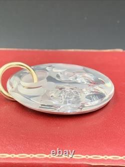 Steuben Glass Pendant CIRCLES Sea Bubbles STERLING SILVER 2-1/8 D