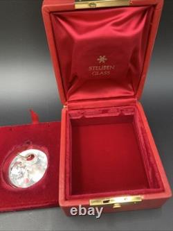 Steuben Glass Pendant CIRCLES Sea Bubbles STERLING SILVER 2-1/8 D
