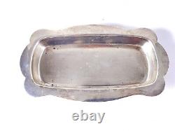 Stieff STERLING SILVER Butter dish with glass tray Vintage mid century 022-Z