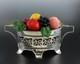 Stunning 1902 English Sterling Silver Green Glass Art Nouveau Centerpiece Bowl