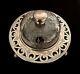 Stunning Antique Sterling & Cut Glass Covered & Domed Butter Plate Dish