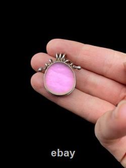 Stunning Art Glass Pendant By Artist Sherry Moser In Sterling Silver Stunning Art Glass Pendant By Artist Sherry Moser In Sterling Silver