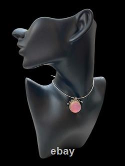Stunning Art Glass Pendant By Artist Sherry Moser In Sterling Silver Stunning Art Glass Pendant By Artist Sherry Moser In Sterling Silver