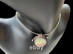 Stunning Art Glass Pendant By Artist Sherry Moser In Sterling Silver Stunning Art Glass Pendant By Artist Sherry Moser In Sterling Silver