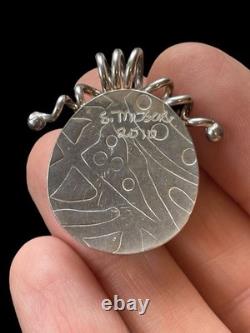 Stunning Art Glass Pendant By Artist Sherry Moser In Sterling Silver Stunning Art Glass Pendant By Artist Sherry Moser In Sterling Silver