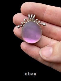 Stunning Art Glass Pendant By Artist Sherry Moser In Sterling Silver Stunning Art Glass Pendant By Artist Sherry Moser In Sterling Silver