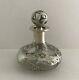 Stunning Art Nouveau Sterling Silver Overlay Glass Wine Decanter