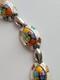 Stunning Vintage Alan K 7 1/2 Millefiori Murano Art Glass Sterling Silver