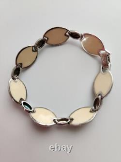 Stunning Vintage Alan K 7 1/2 Millefiori Murano Art Glass Sterling Silver